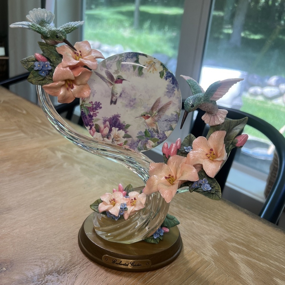 Bradford Exchange "Enchanted Garden" Hummingbird - Lena Liu's Secret Garden‎